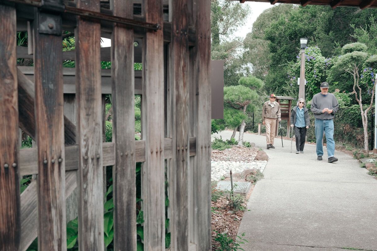 Wooden fence — Japanese Gardens, Hayward, CA, 2023. Shot on Fujifilm X100V.